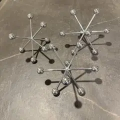 ミッドセンチュリー！シルバーのデコレーションオブジェ！美品