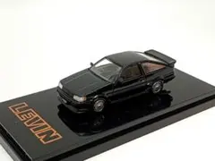 HJ 1/64 トヨタ カローラ レビン AE86 カスタマイズ (ブラック)のサムネイル
