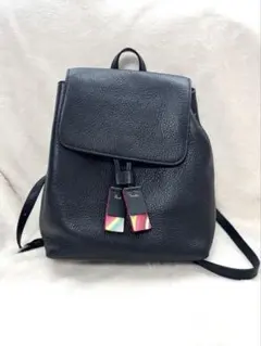 美品 ポールスミス ミニリュック レザー フリンジ マルチストライプ タッセル