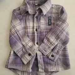 GO ALONG 紫 チェック柄 シャツ 95