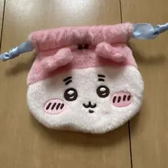 ちいかわ 古本屋　おかお巾着 ポーチ　カニちゃん