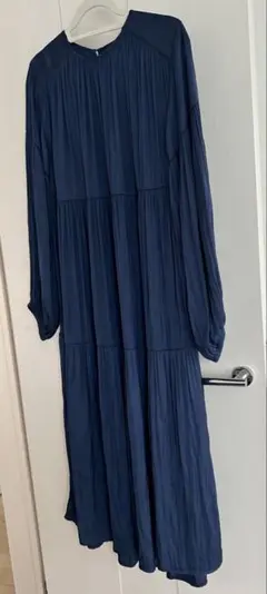 美品センスオブプレイス長袖ティアードロングワンピースSENSE OF PLACE