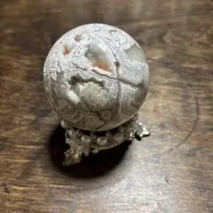 No.1286 フォッシルジャスパー 6.6cm スフィア 貝化石 ※台座無 - メルカリ