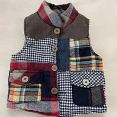 チェック柄 ベスト 80