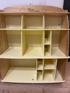 ディズニーワールドイングリッシュ DWE収納棚 イエロー 引き出し付き