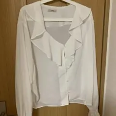 値下げ！！mystic 長袖襟元フリルブラウス