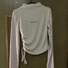 ピンクモックネックTシャツ