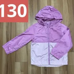 130 西松屋　ピンク　紫　ウィンドブレーカー　フード収納可能！のサムネイル