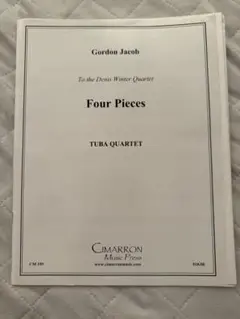 【楽譜】バリテューバ四重奏 Four Pieces