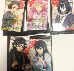 鬼滅の刃　宅麺コラボ　カード×5 コンプ