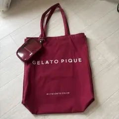 ジェラートピケ　ホビートートバッグ　レッド