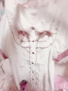 り*須様 LIZLISA ストロベリー刺繍セーラーリブブラウス 半袖 いちご