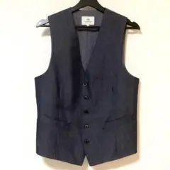 BEAMS HEART メンズベスト 48 ネイビー×グレー
