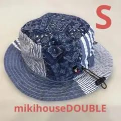 ダブルビー　リバーシブル　ハット　ベビー　S 可愛い　オシャレ　ブルー