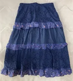 古着 レトロ ヴィンテージ 花柄 フレアスカート ロングスカート