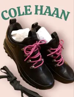コールハーンCOLE HAANスニーカー替え靴紐付き22.5ブラック