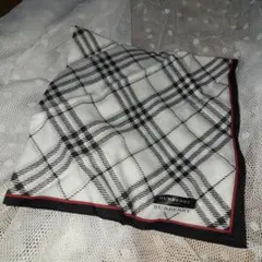 BURBERRY LONDON ノバチェック ハンカチ モノトーン 綿100%