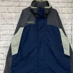 コロンビア　マウンテンパーカー　ネイビーL ロゴ刺繍アウトドア1106
