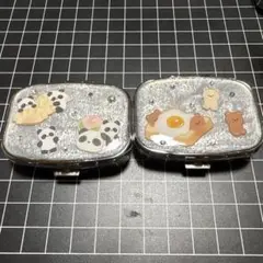 パンダと食べ物デザインのマルチケース