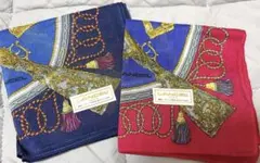 ［未使用］LANCEL ハンカチ 2色セット ネイビー ピンク