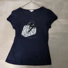 TO BE CHIC 半袖Ｔシャツ ビーズ刺繍 バッグ柄ブラック М レディースのサムネイル