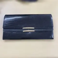 クロコダイル風長財布 黒