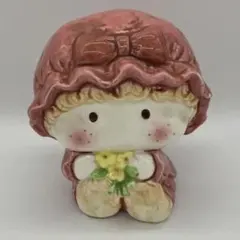 昭和レトロ 貯金箱 陶器 女の子