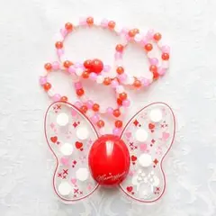 『廃盤品』東京ディズニーリゾート ミニーマウス 蝶型光るネックレス