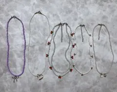 5点セット！　ビーズネックレス　ビーズチョーカー　ハンドメイド