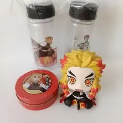 るかっぷ　煉獄杏寿郎　WDマグネットクッキー缶　一番くじクリアボトル　猗窩座