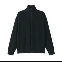 無印良品 紳士 洗える畦編みフルジップカーディガン