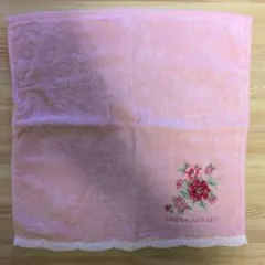 LAURA ASHLEY 花柄刺繍 ハンカチ ①