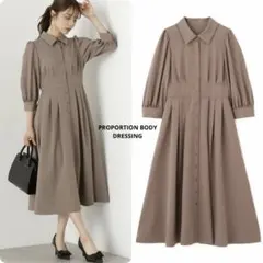 PROPORTION BODY DRESSING タックフレアシャツワンピース