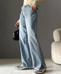 Classical Elf サイドスリットハイウエストデニムパンツ Lサイズ