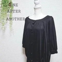 ☆ ONE AFTER ANOTHER(F) ボートネック ビックボタン 七分袖のサムネイル