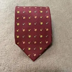 Salvatore Ferragamo シルク ネクタイ バーガンディ