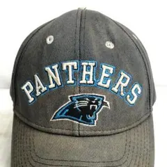 【US古着】キャップ　6パネルキャップ　NFL　PANTHERS 黒 スミクロのサムネイル