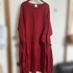 新品　フィリル fillil コットンレーヨンワンピース　レッドのサムネイル