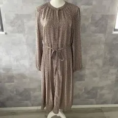 総柄　ロングワンピース　羽織り　シューラルー　L