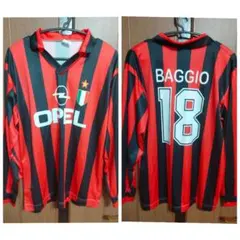 ロベルト・バッジョ　ユニフォーム　ACミラン　BAGGIO　イタリア バッジョ直筆サイン入りACミラン96/97ホームユニフォーム | THE