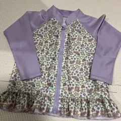 美品　FO.International ラッシュガード　90 パープル　小花
