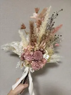 ドライフラワー くすみピンク