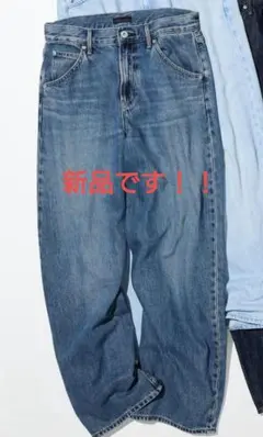 新品‼️UNIQLOバギーカーブジーンズ 67 BLUE
