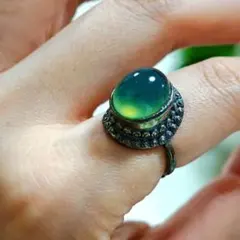極上のテリ】天然翡翠大粒✨5月誕生石 お守り 一点物 岫玉高級品 s925 