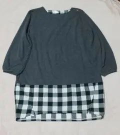 新品 チュニック グレー 秋冬物