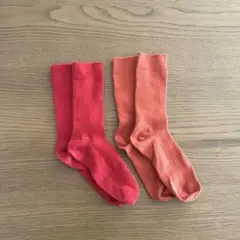 UNIQLO 赤とオレンジ ソックスセット