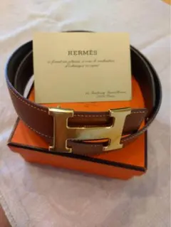 【極美品】エルメス ベルト コンスタンス リバーシブル 茶 ゴールド 男女兼用 極美品】エルメス ベルト コンスタンス リバーシブル 茶