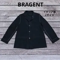 ◆美品/BRAGENT/メンズジャケット/イタリア製/48/ブラック◆