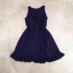 ZUCCA ズッカ　フリルロングワンピース　チュニック　マキシ丈　ゆったり