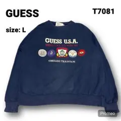 【即購入OK】GUESS トレーナー サイズL ネイビー
